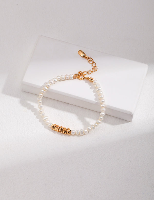 Nano Silver Pearl Bracelet