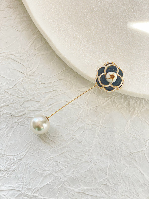 Camellia Pearl Brooch